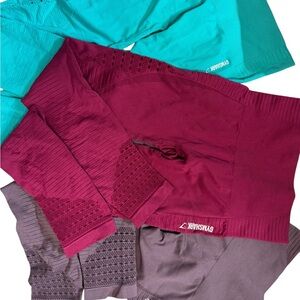 Gymshark Activewear Set in Burgundy and Teal